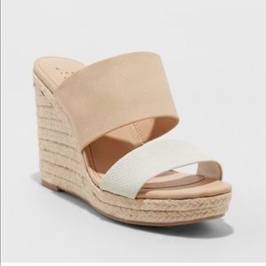 White & Tan Wedges